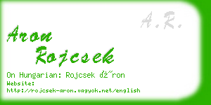 aron rojcsek business card